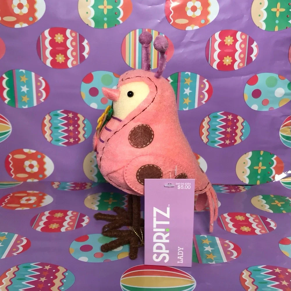 Target Spritz 2024 LADY Pink Butterfly Easter Bird Felt Spring ~ NEW